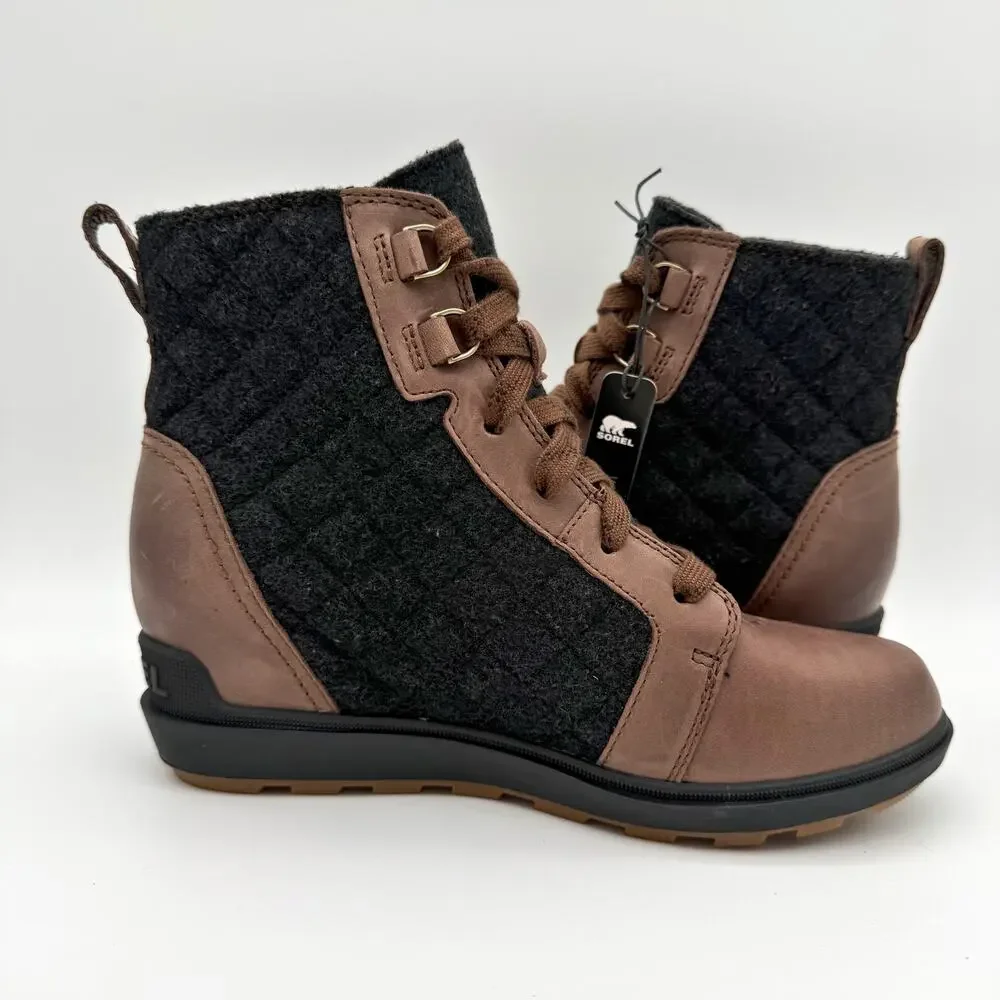 Sorel Womens Snow Angel Winter Boots US 9 Grey Suede Waterproof Insulated NIB